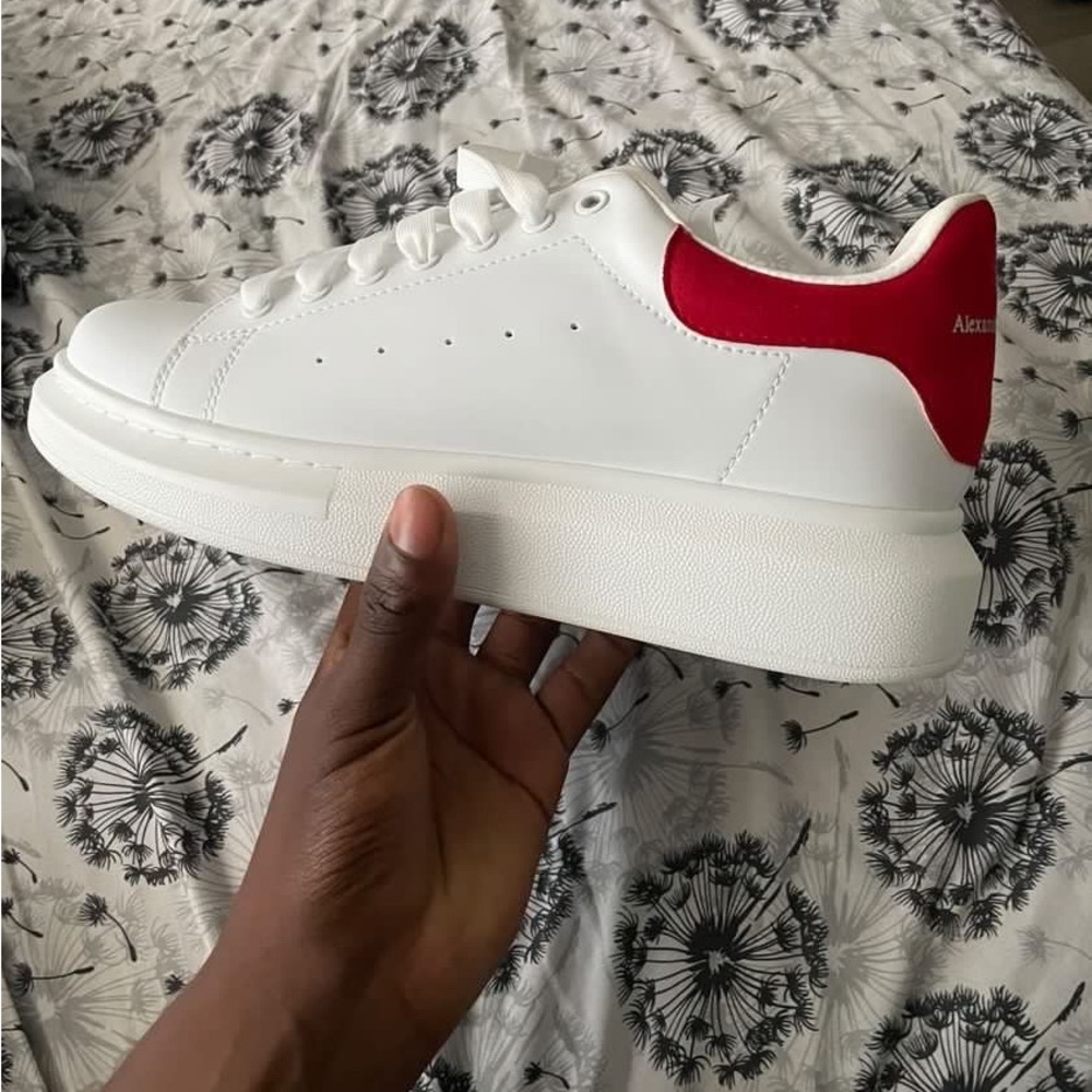 Brand new Alexander McQueen Red and white shoes